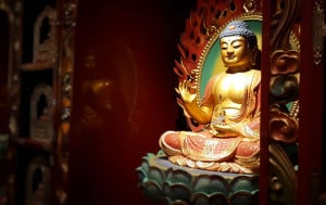 Marks three key events in Buddhas life - his birthday, the enlightenment and his achievement of Nirvana