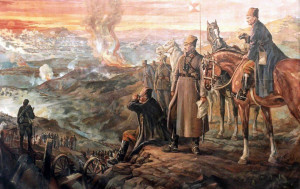 Marks the victory in the Battle of Dumlupınar in 1922, a key battle in the War of Independence