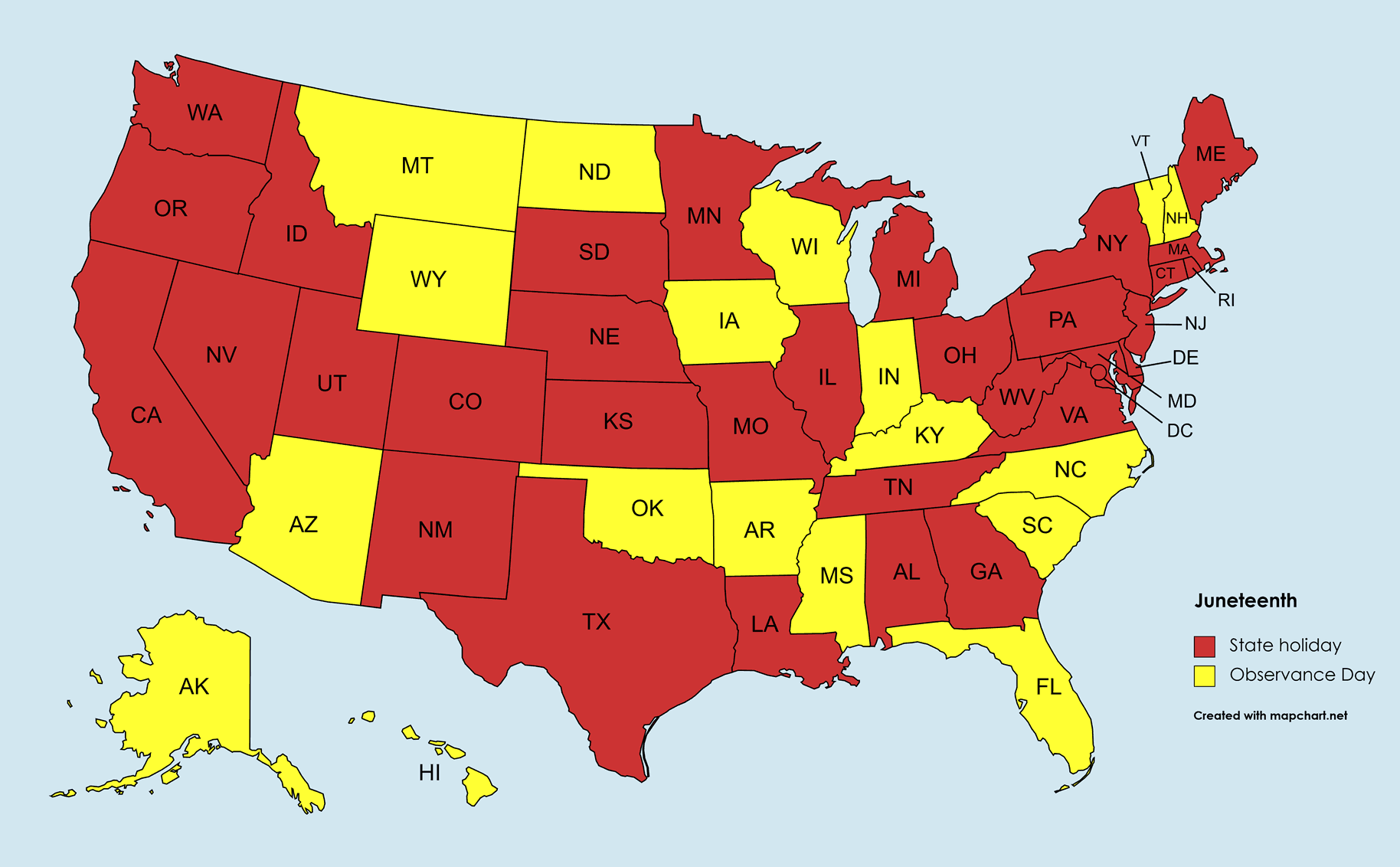 Juneeteenth by State