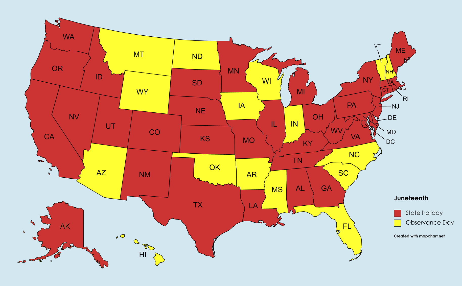 Juneeteenth by State