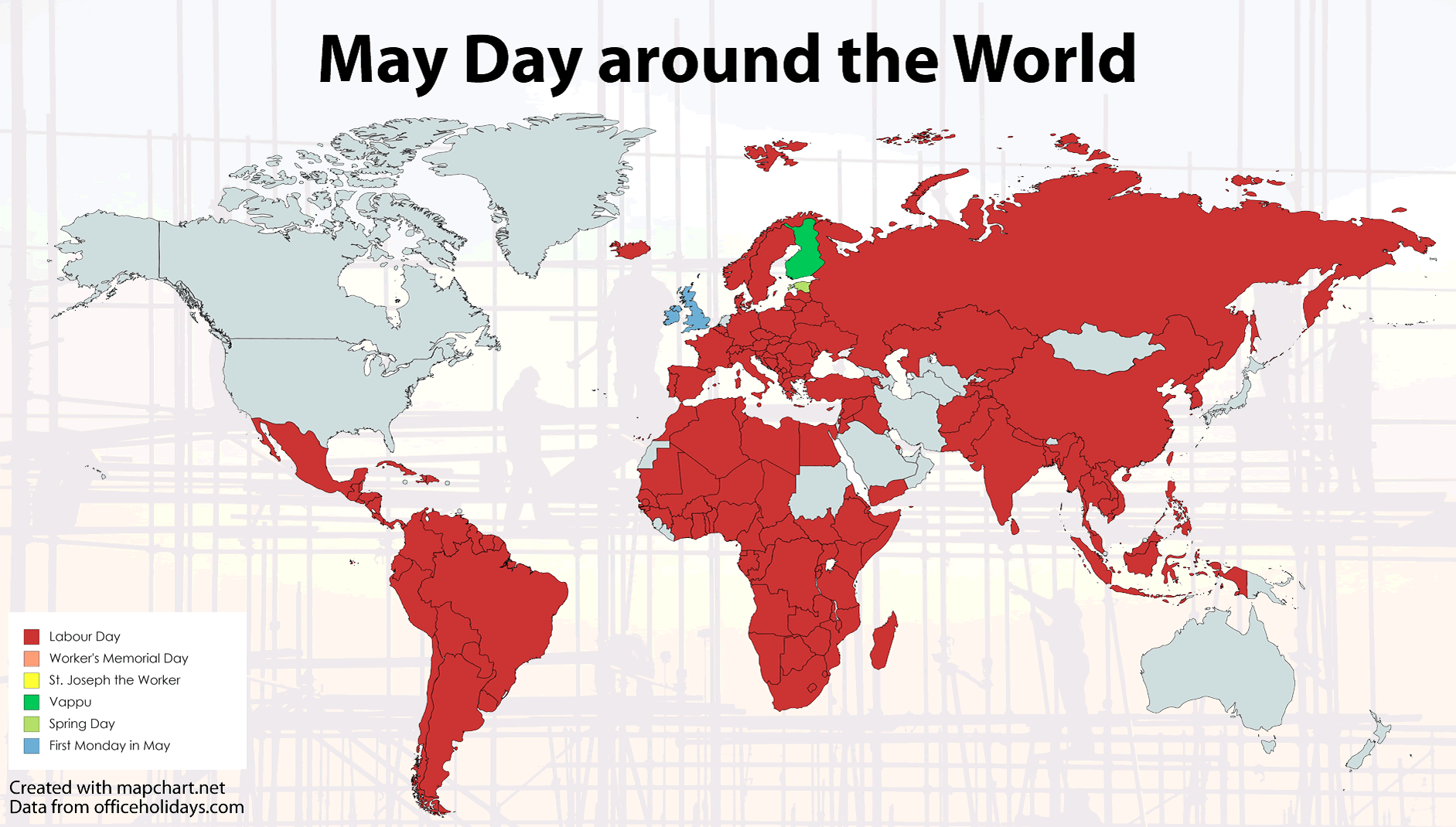 labor daymap